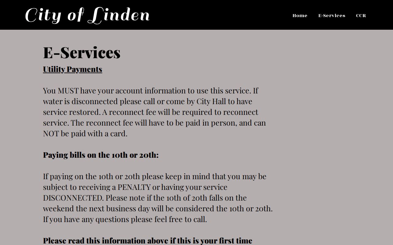 Linden criminal records police and court routing
